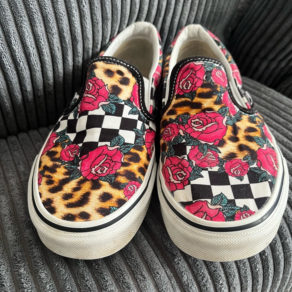 Vans Classic Slip On Rose Animal Print Cheetah